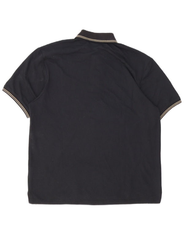 CHAMPION Polo Homme 2XL Noir Rayé Coton