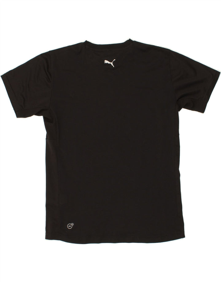 PUMA Mens Graphic T-Shirt Top IT 48/50 Medium Black Polyester Vintage Puma and Second-Hand Puma from Messina Hembry 