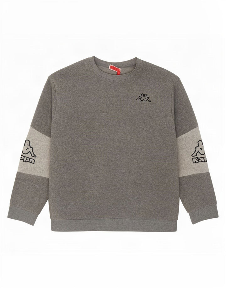 Kappa Sweat-shirt graphique pour homme XL Gris Polyester
