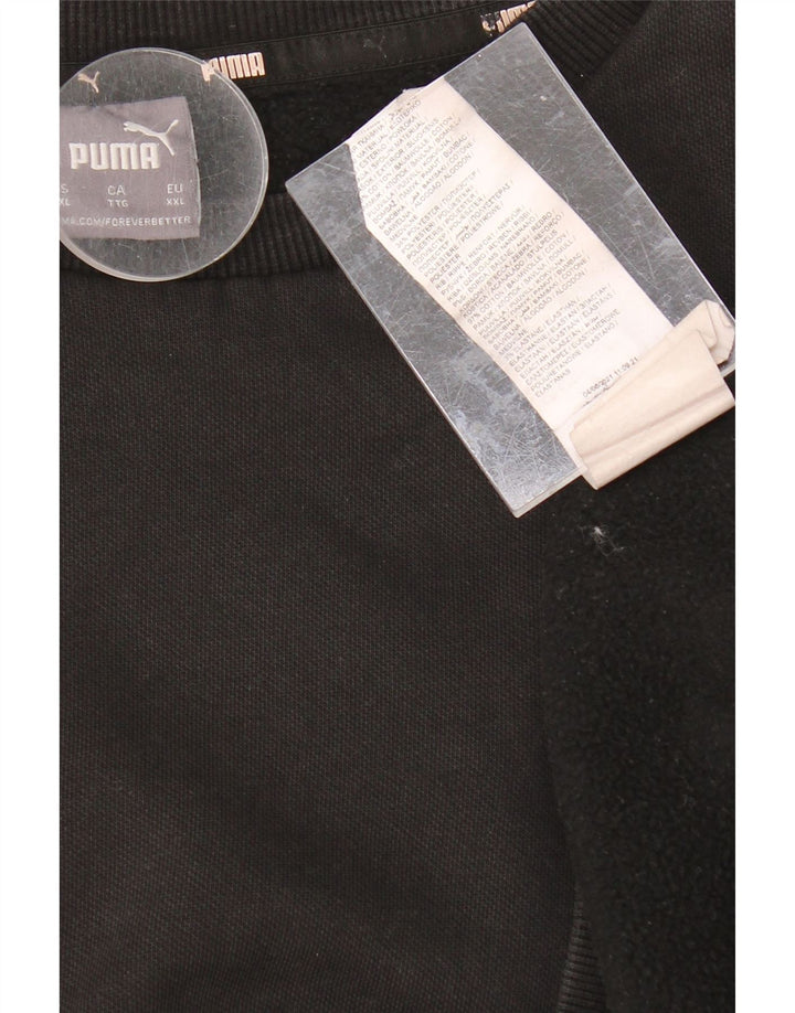 PUMA Womens Oversized Sweatshirt Jumper UK 20 2XL Black Cotton