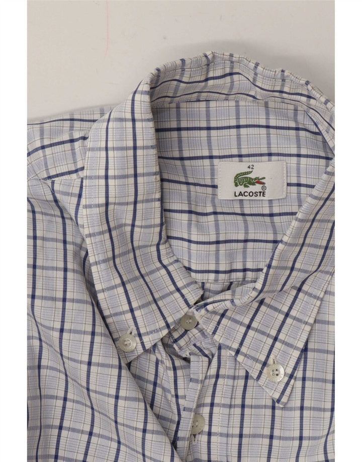 Lacoste Chemise Homme Taille 42 Grand Carreau Bleu