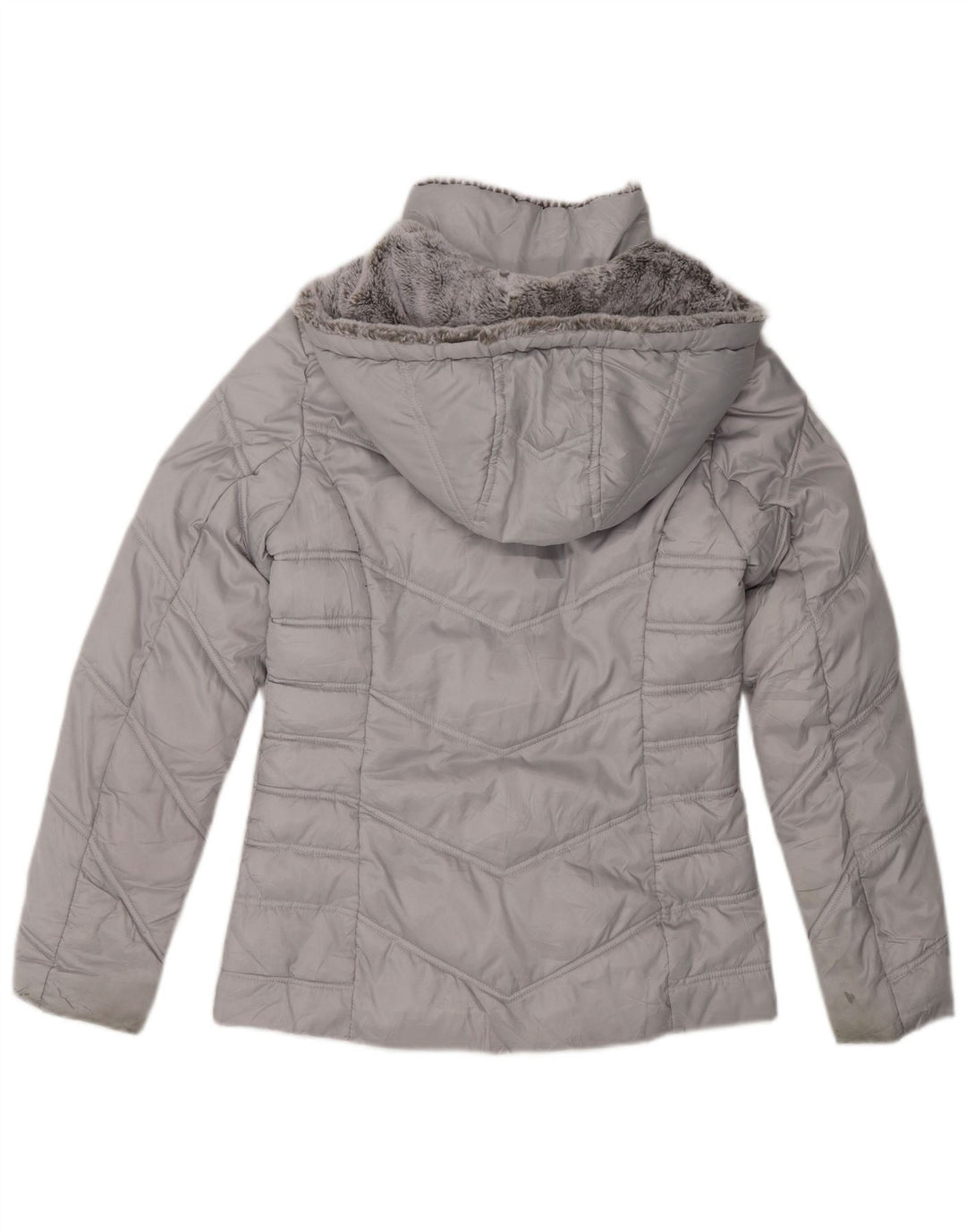 Nautica Veste matelassée à capuche pour femme UK 6 XS Gris Polyester