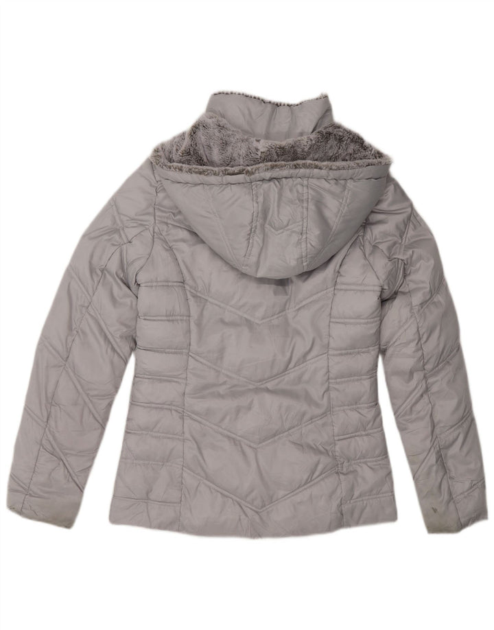 Nautica Veste matelassée à capuche pour femme UK 6 XS Gris Polyester