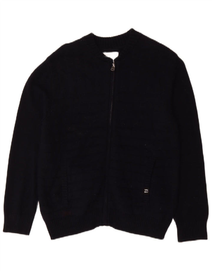 Pull Cardigan Zara Garçon 11-12 ans Bleu Marine