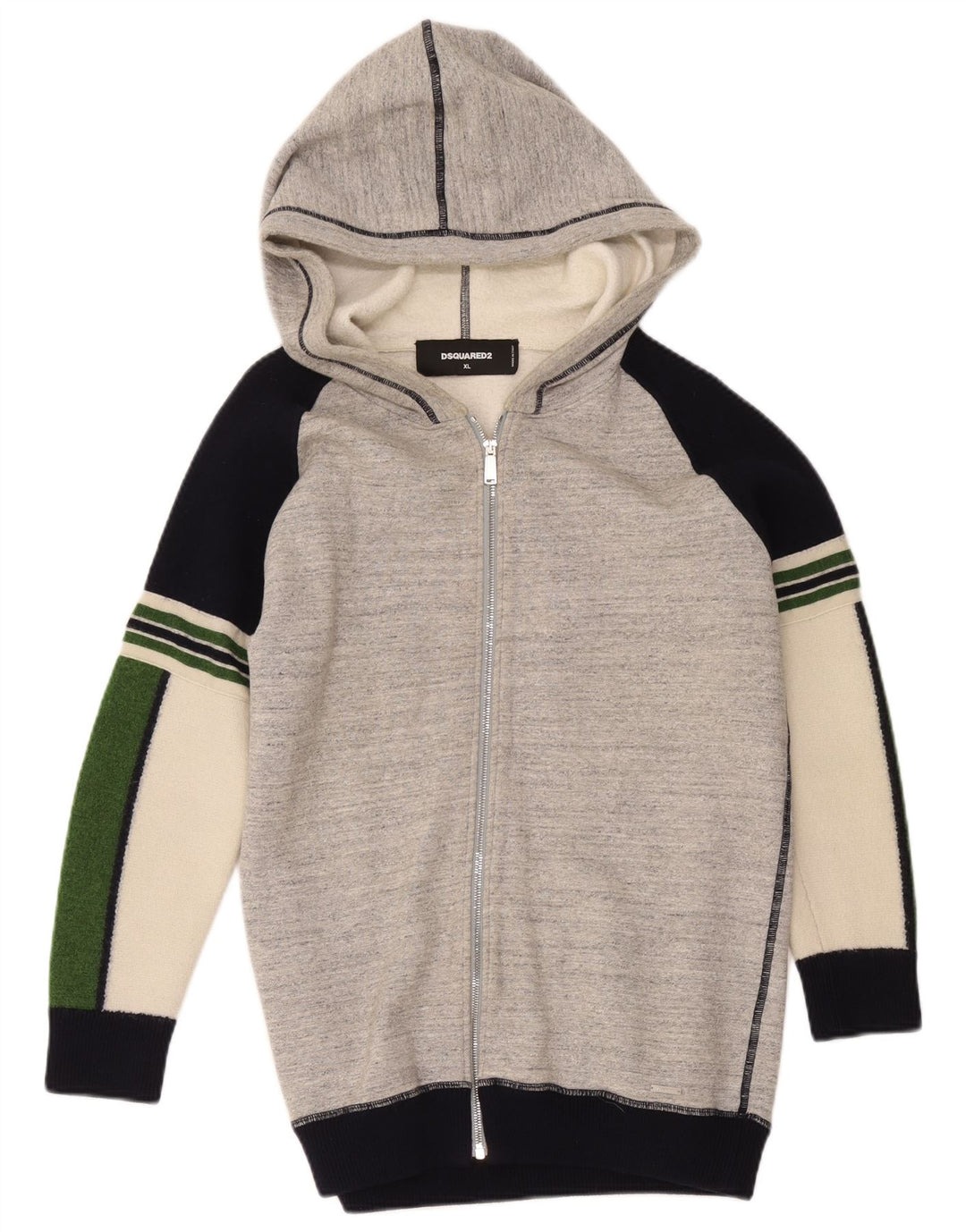 Dsquared2 Femme UK 18 XL Coton Colorblock Gris