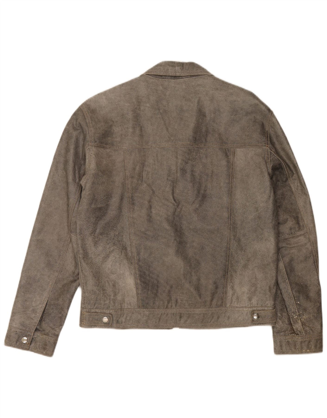 veste bomber en cuir homme vintage UK 38 gris moyen