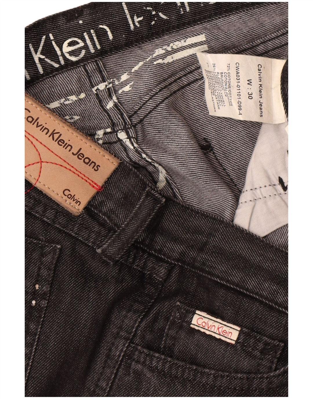 Calvin Klein Jean droit femme W30 L28 coton noir