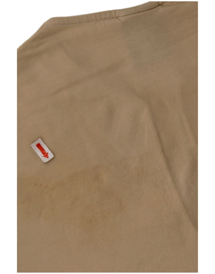 NIKE T-shirt court pour femme UK 10/12 Beige moyen