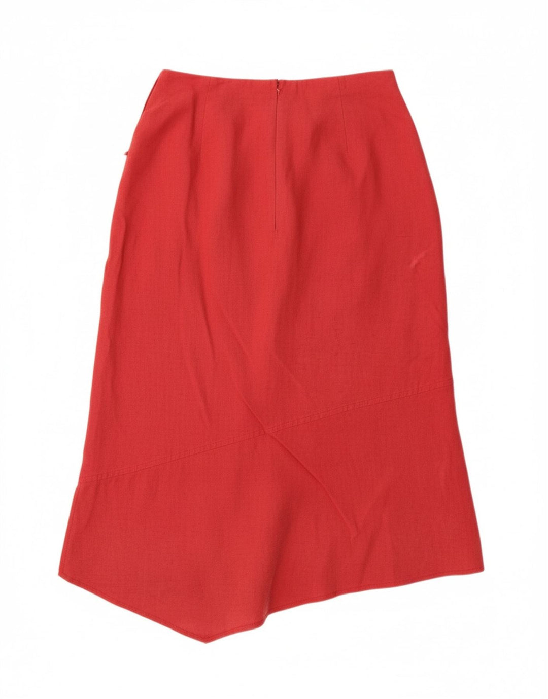 VINTAGE Womens High Waist Maxi Skirt US 2 XS W28  Red Patchwork Polyester
