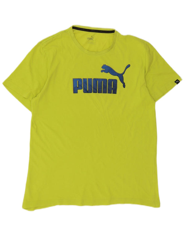 Puma T-Shirt Graphique Homme Vert Taille L