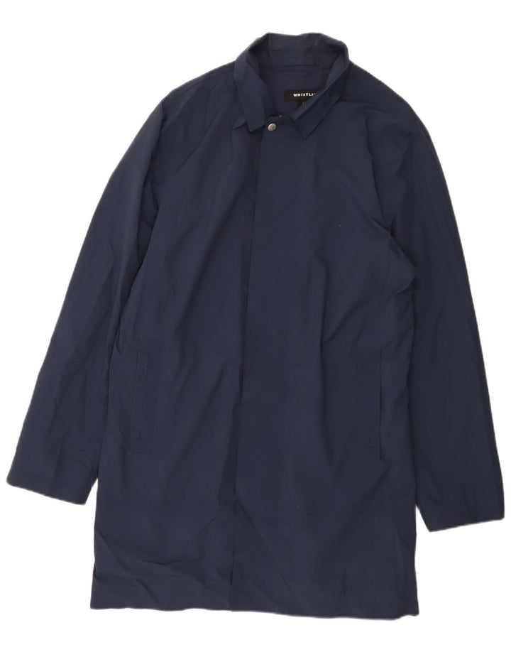 WHISTLES Imperméable Homme UK 40 Large Bleu Marine Nylon