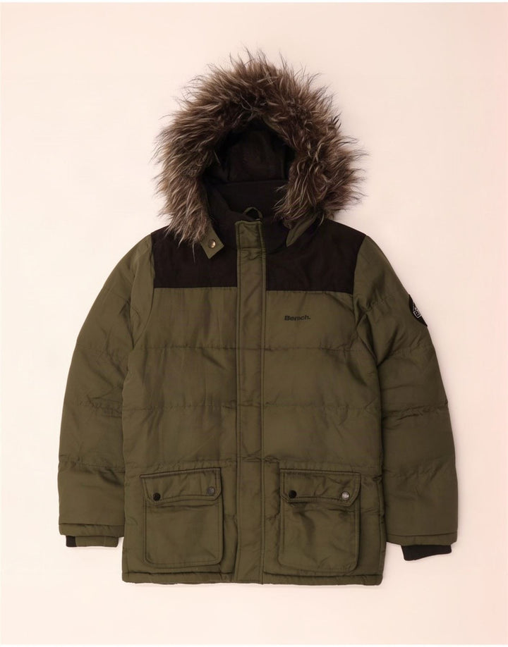 Bench Veste matelassée à capuche pour garçon 13-14 ans Kaki Polyester