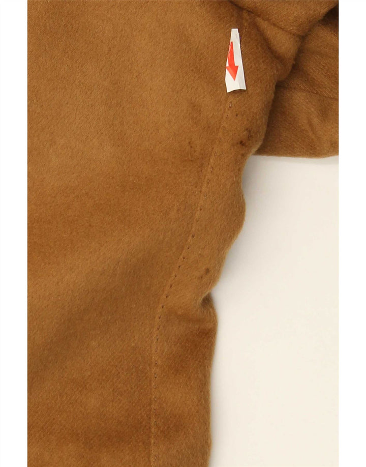 vintage Mens Double Breasted Coat UK 36 Petit Beige