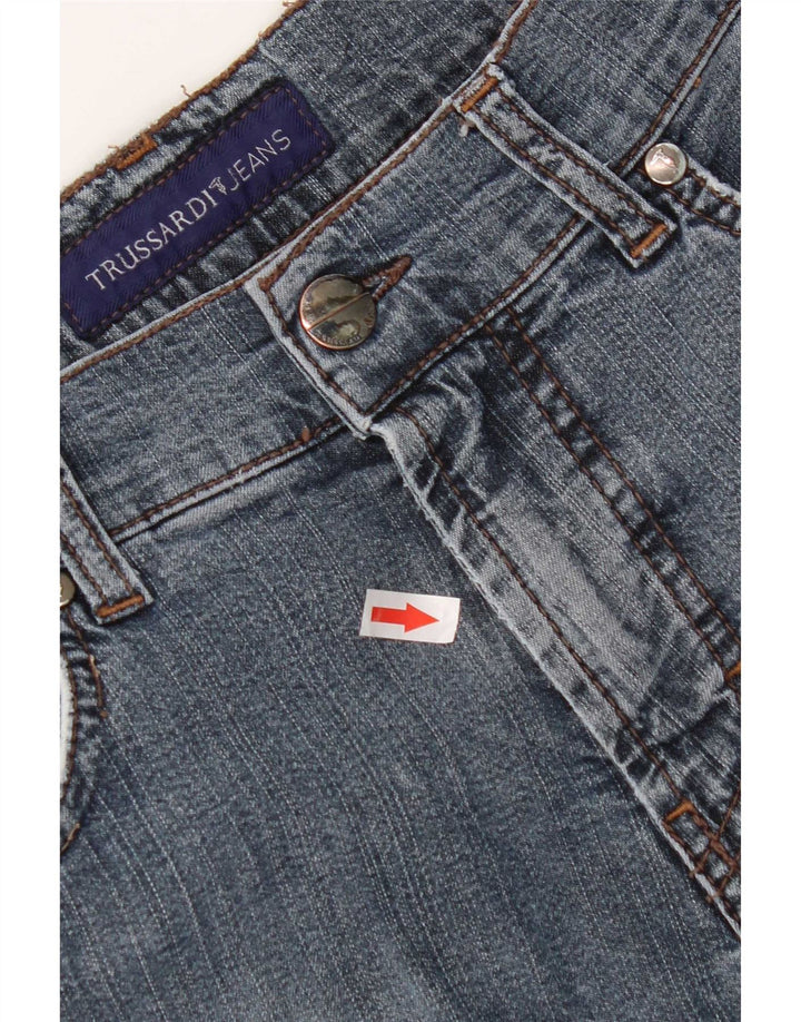 Trussardi Jean Droit W34 L32 Bleu Coton Homme