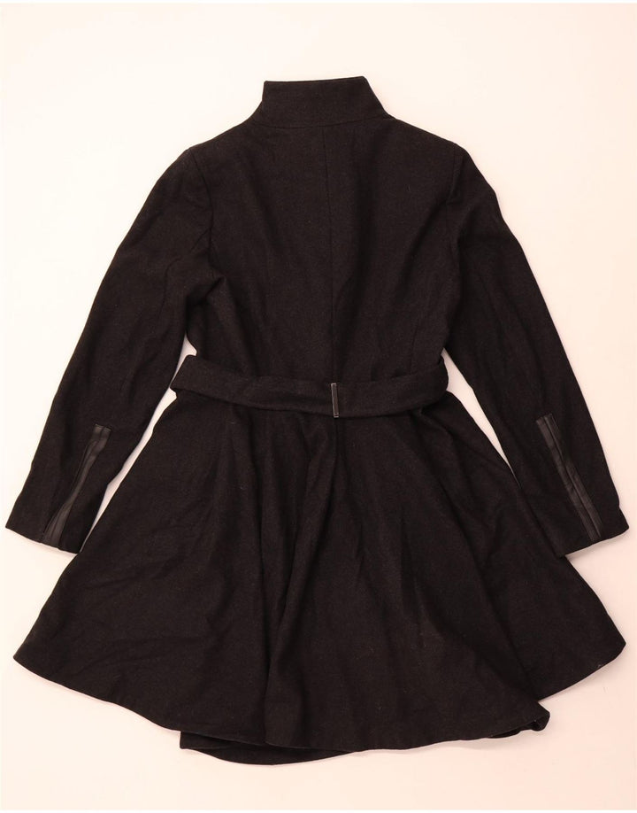 Calvin Klein Pardessus pour femme US 6 en laine noire moyenne