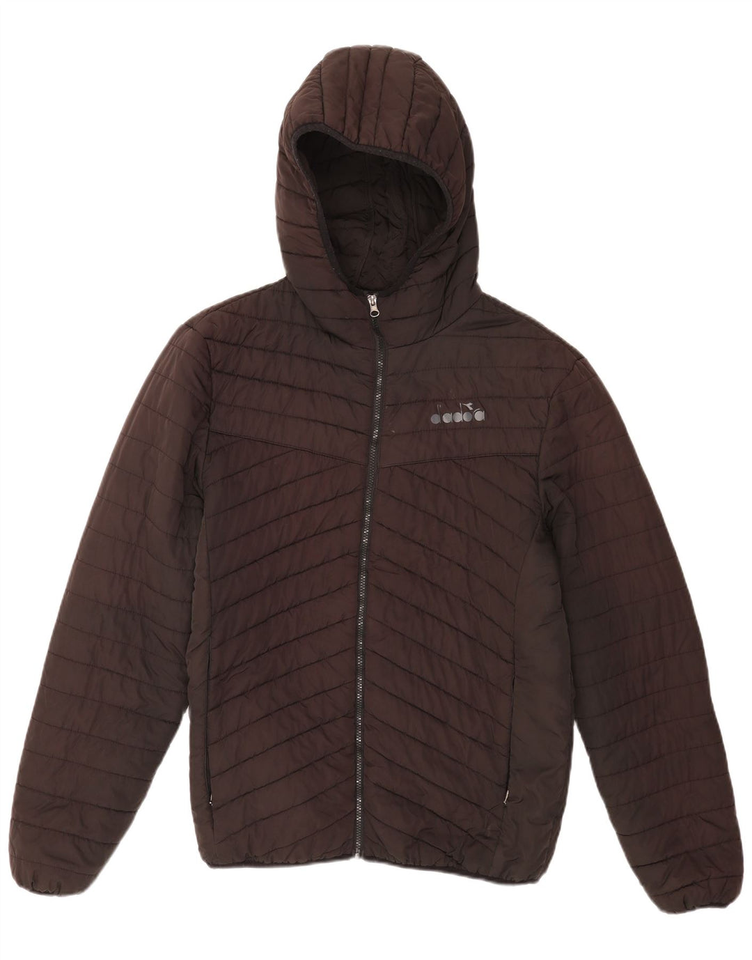 Diadora Veste matelassée à capuche pour hommes UK 42 XL Noir Polyester