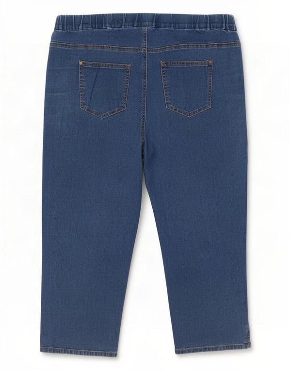 Marks & Spencer Jean Capri Autograph pour femme UK 20 2XL W40 L22 Bleu Coton