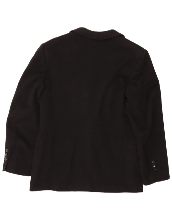 vintage Homme 1 Bouton Blazer Veste UK 36 Petit Noir