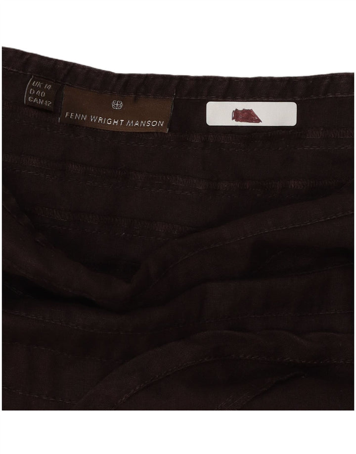 Fenn Wright Manson Jupe trapèze pour femme UK 14 Large W30 Marron rayé