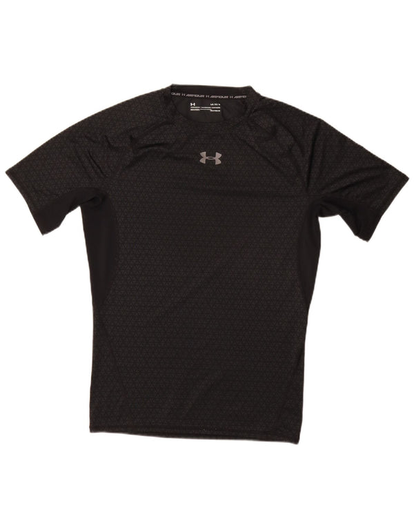 UNDER ARMOUR T-Shirt Heat Gear Homme Large Gris Géométrique Synthétique