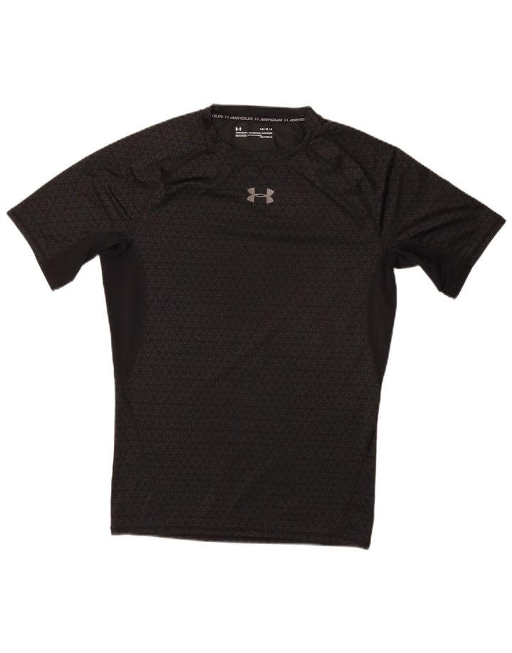 UNDER ARMOUR T-Shirt Heat Gear Homme Large Gris Géométrique Synthétique