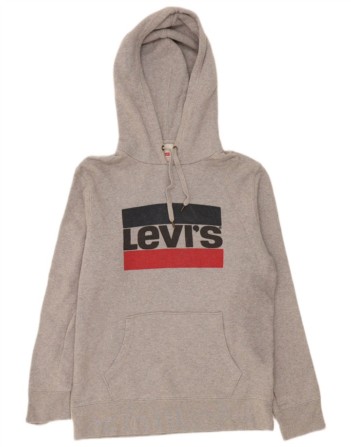 Levi's Pull à Capuche Graphique Homme Gris Moyen Moucheté Coton