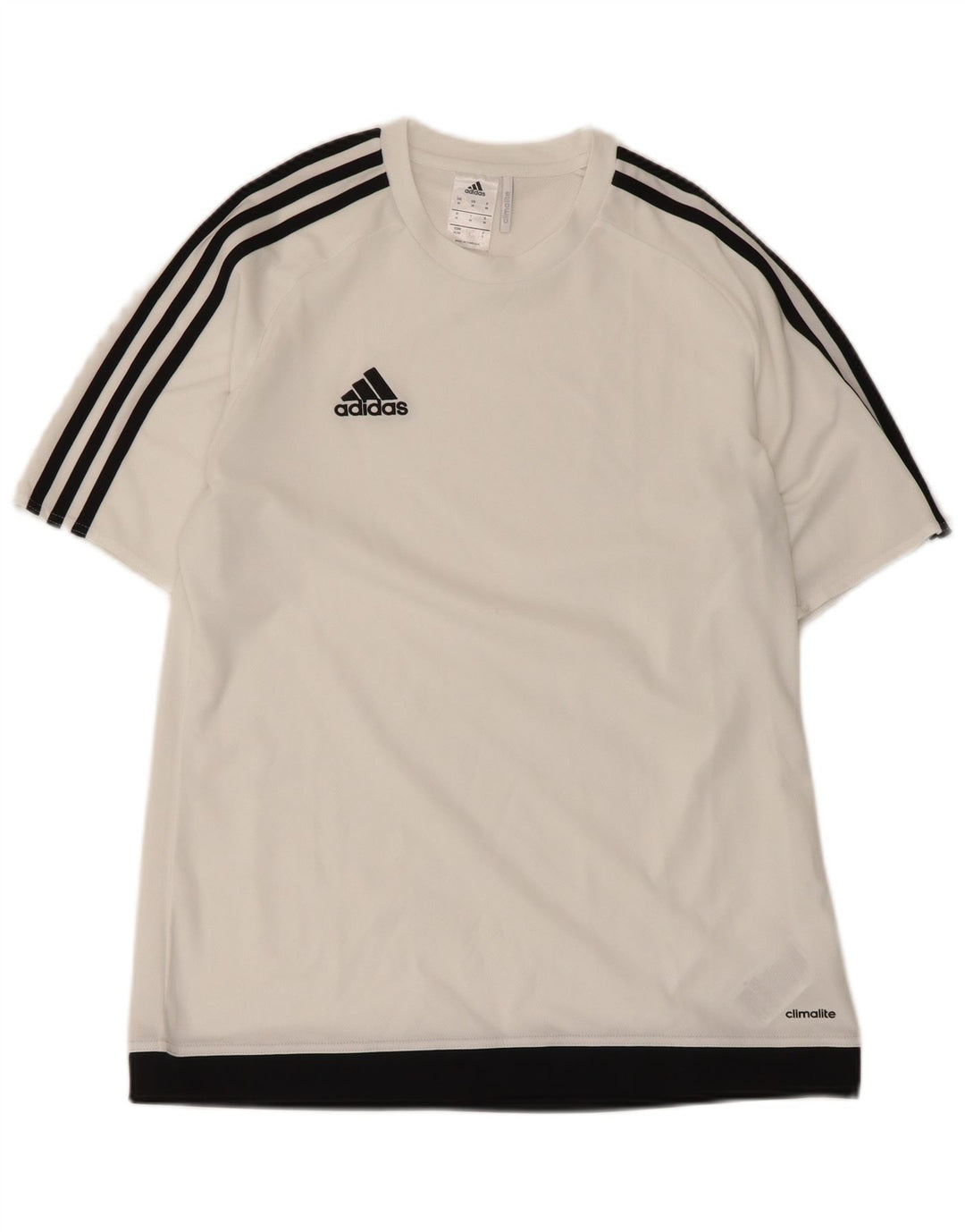 Adidas Hommes Climalite T-Shirt Haut Moyen Blanc Colorblock Polyester