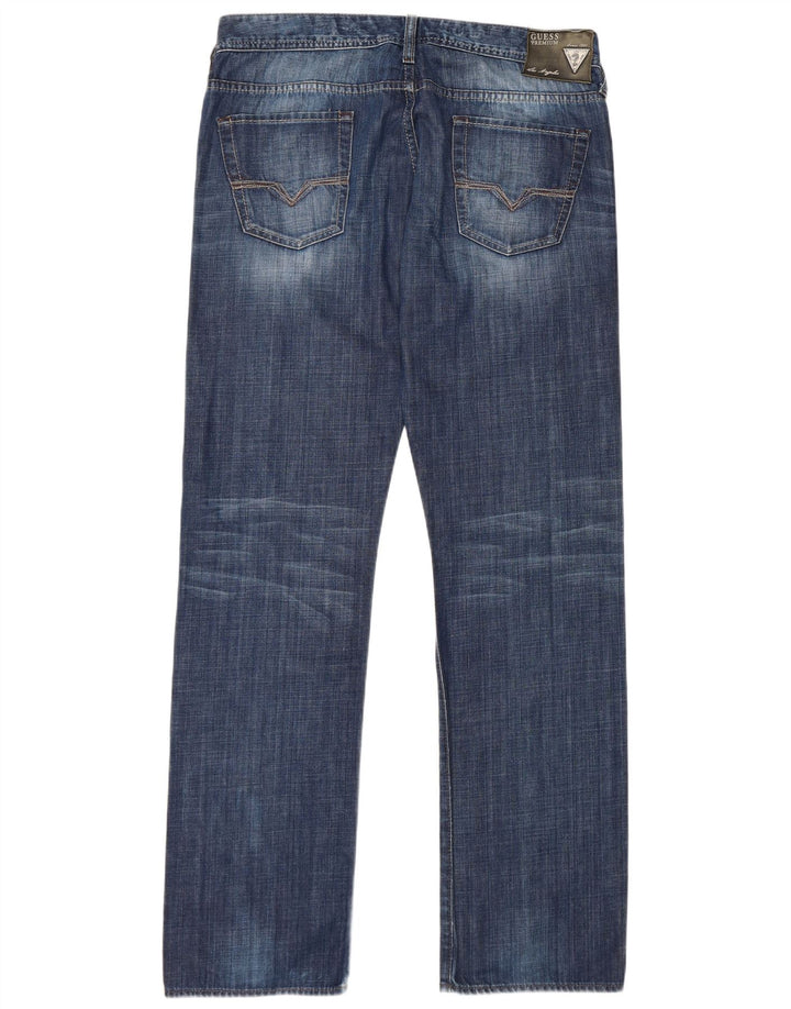 Guess Jean droit homme W34 L34 bleu coton