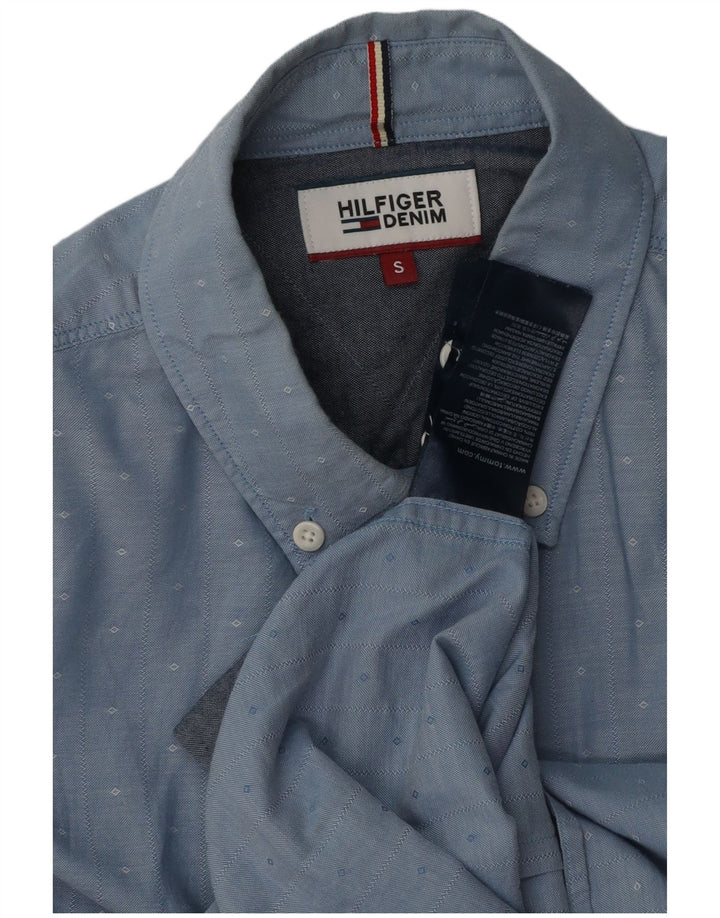 Tommy Hilfiger Chemise Homme Petit Bleu Spotted Cotton