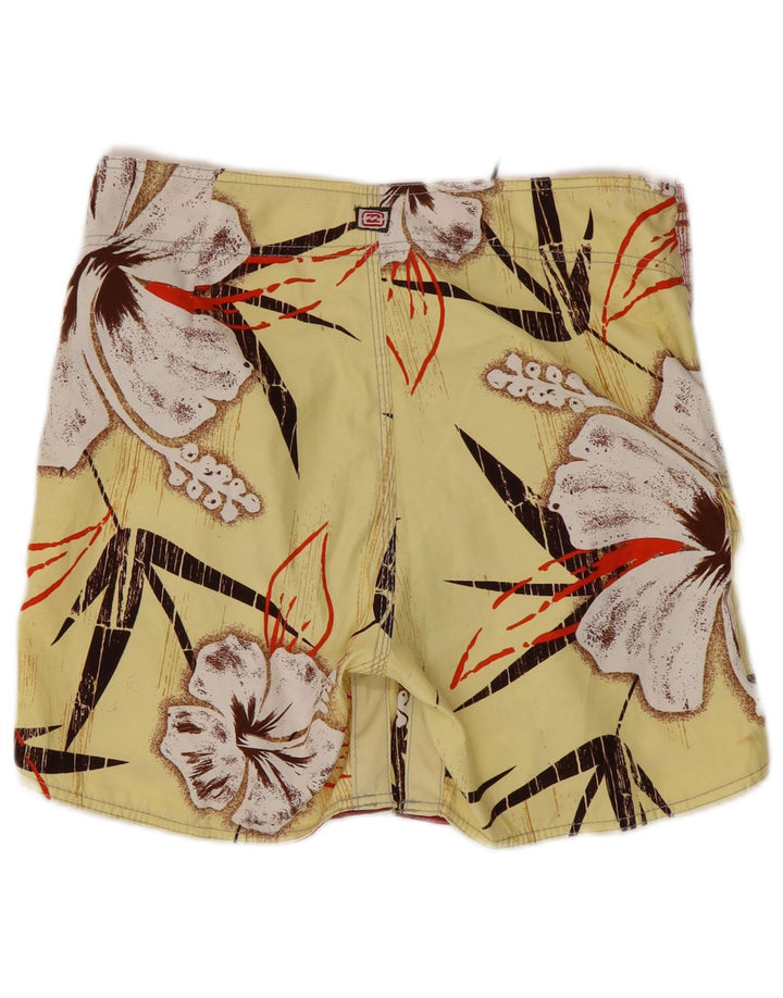 Billabong Short de bain pour homme en polyester floral jaune moyen