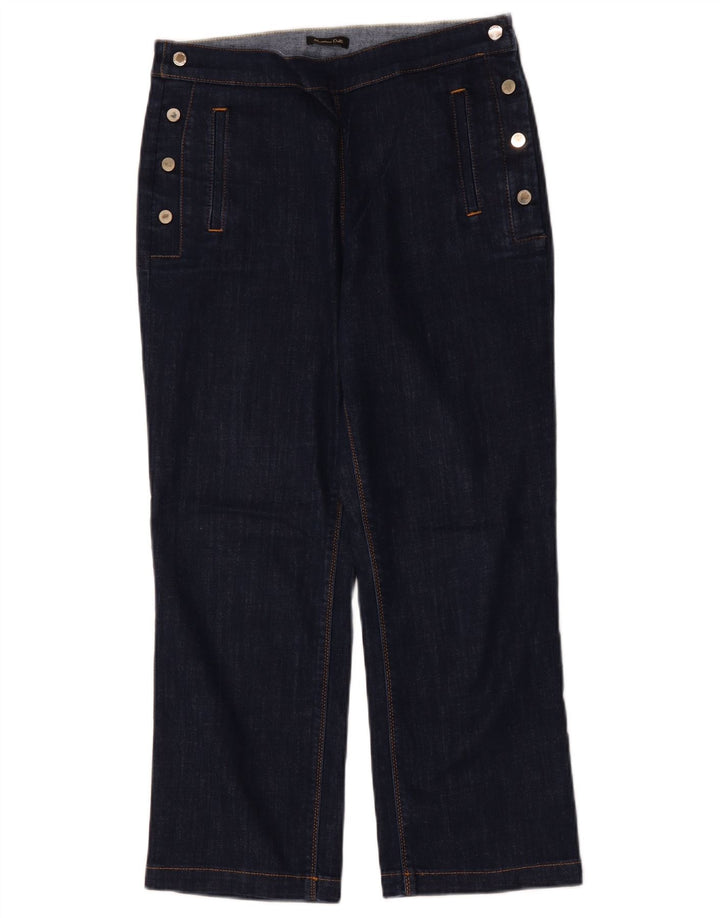 Massimo Dutti Jean court pour femme EU 40 Medium W30 L25 Bleu marine Coton