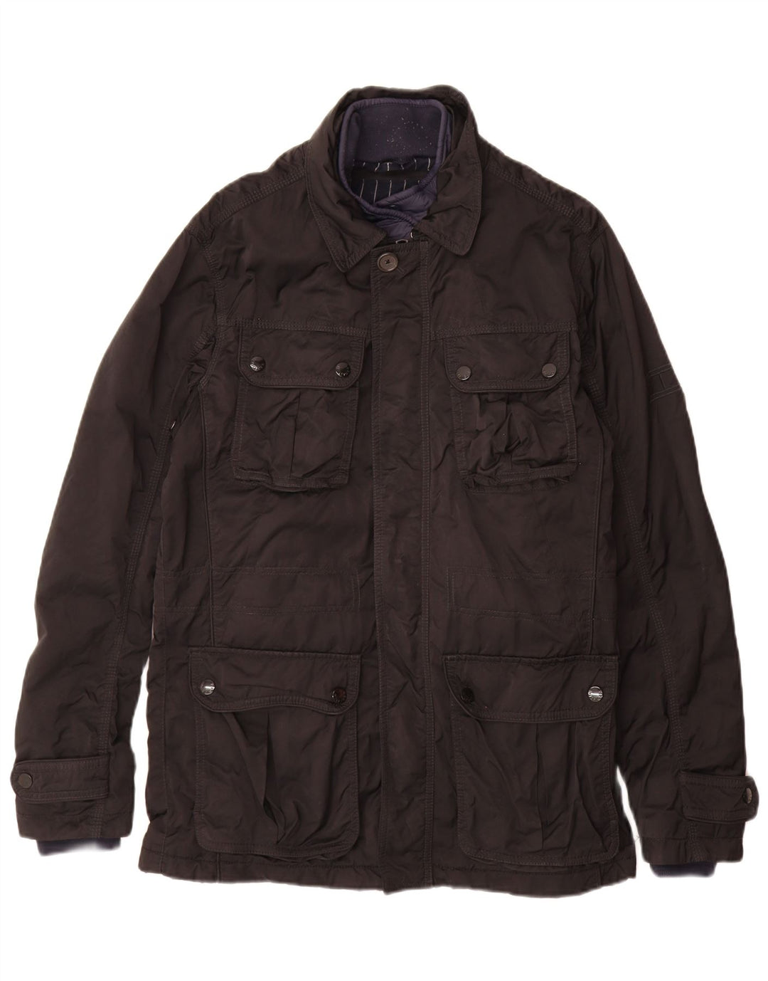 Tommy Hilfiger Veste utilitaire pour homme UK 38 Medium Black Nylon