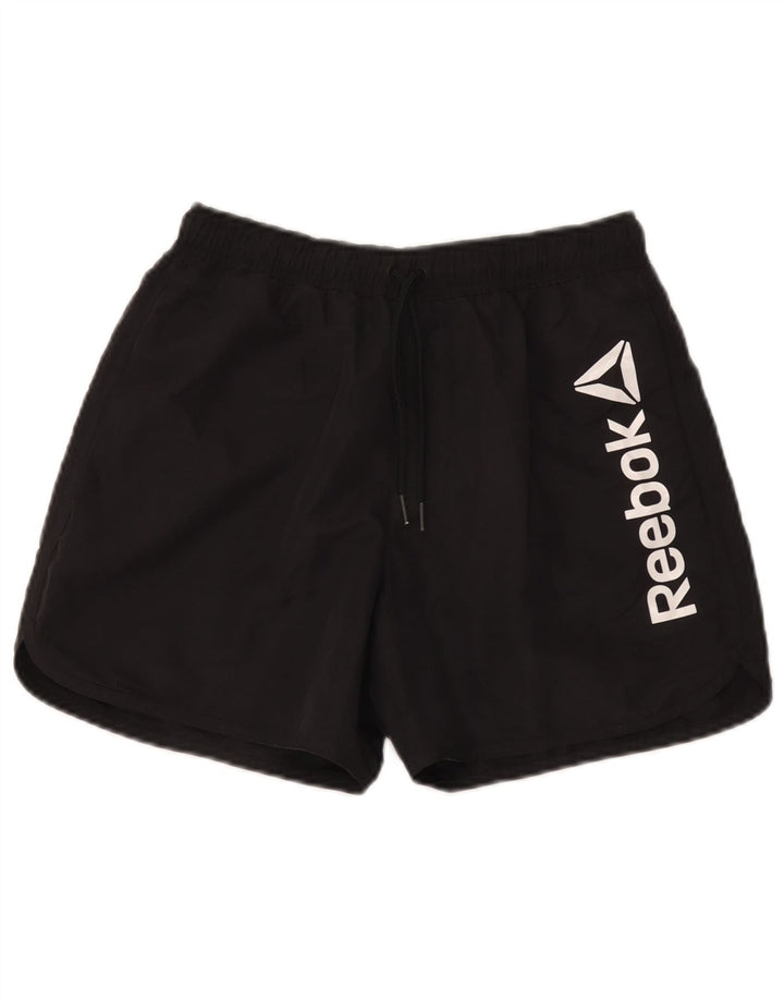 Reebok Short de Sport Graphique Homme Petit Noir Polyester