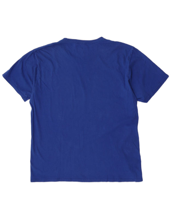 Adidas T-Shirt Graphique Homme Top XL Bleu Coton