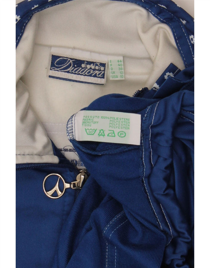 DIADORA Veste de survêtement surdimensionnée pour femme UK 12 Bleu moyen floral