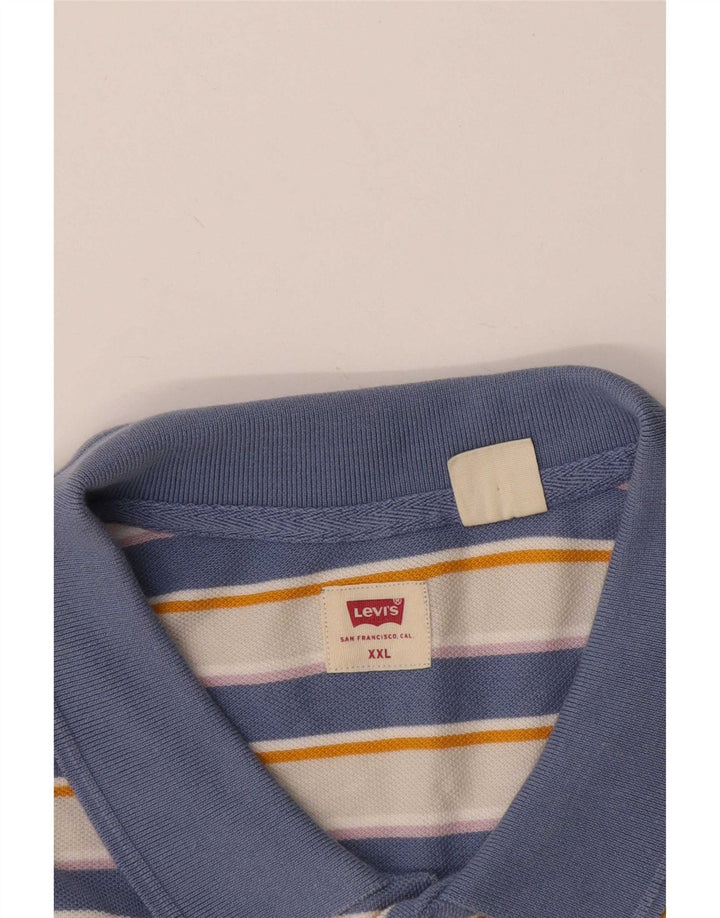 Levi's Polo Homme 2XL Bleu Rayé