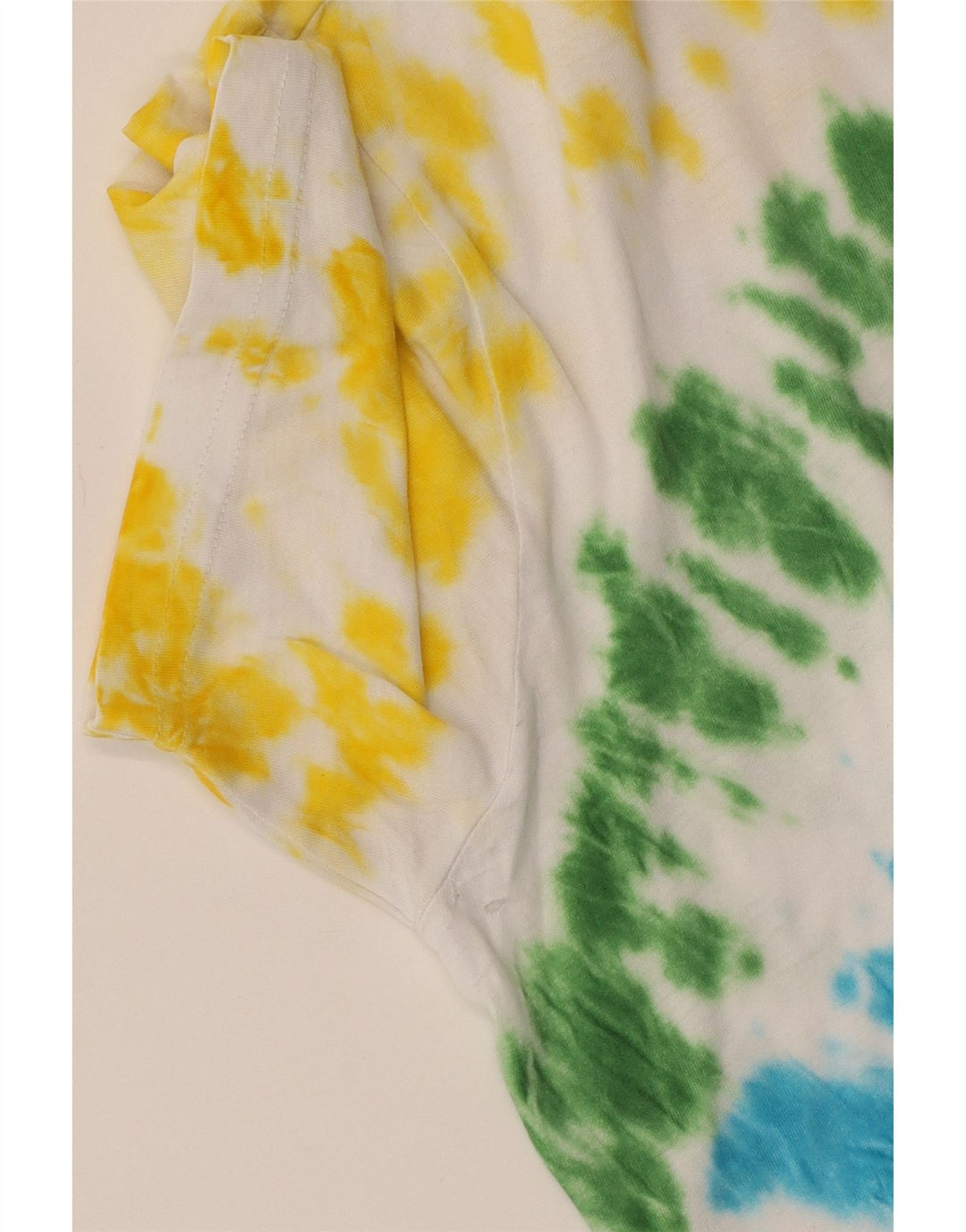 CHAMPION T-Shirt Femme Top UK 16 Grand Coton Tie Dye Multicolore