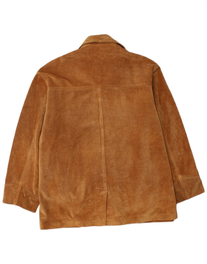 veste en daim homme vintage IT 50 grand cuir beige