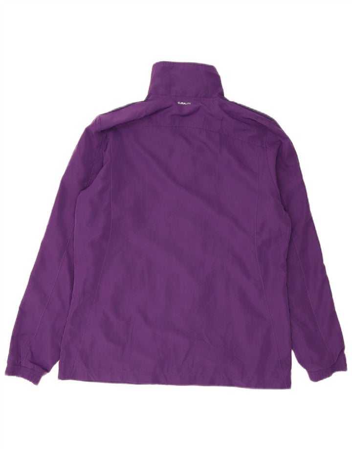 Adidas Femmes Climalite Survêtement Top Veste UK 12 Violet Moyen Polyester