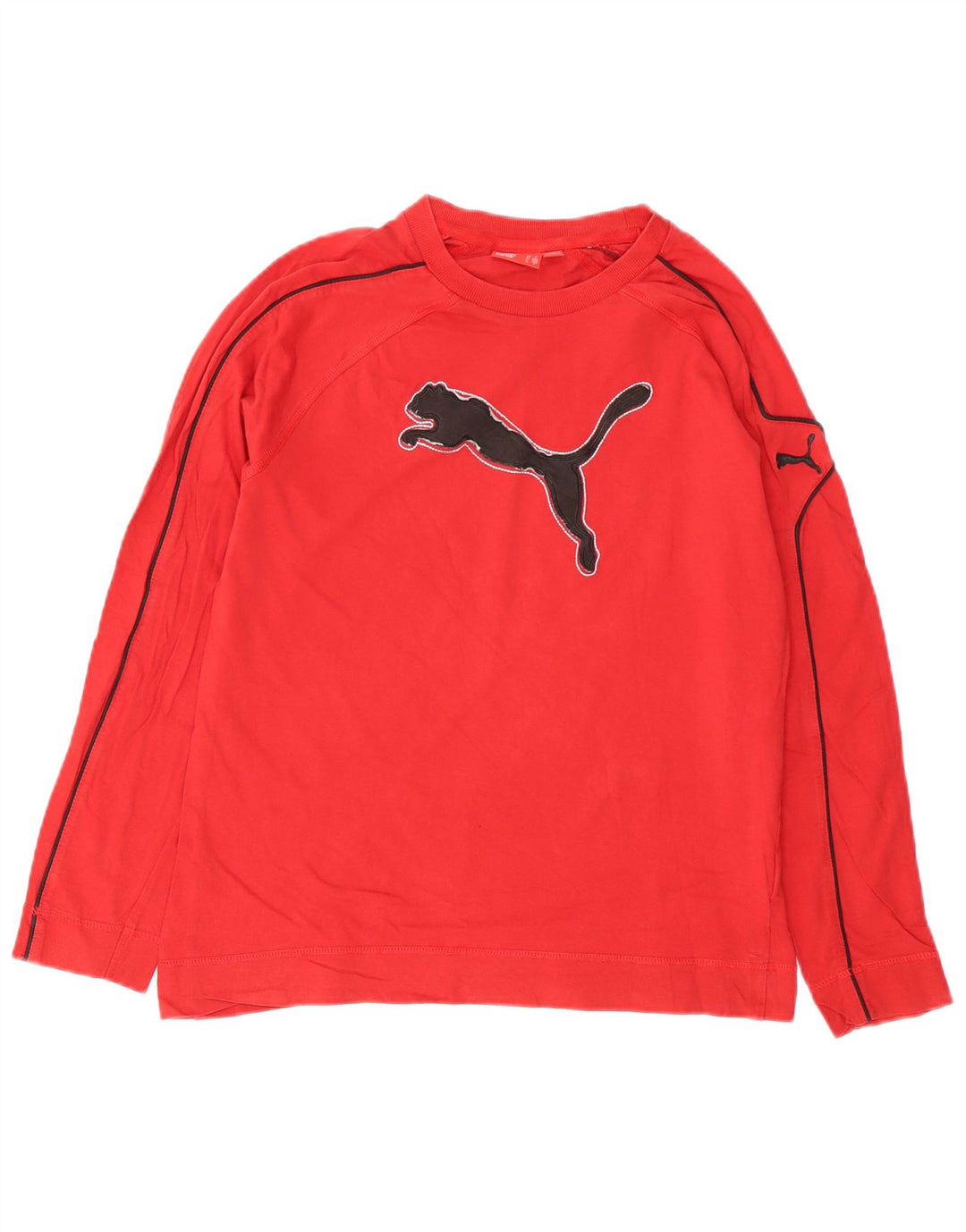 PUMA Mens Graphic Top Long Sleeve Small Red Cotton Vintage Puma and Second-Hand Puma from Messina Hembry 