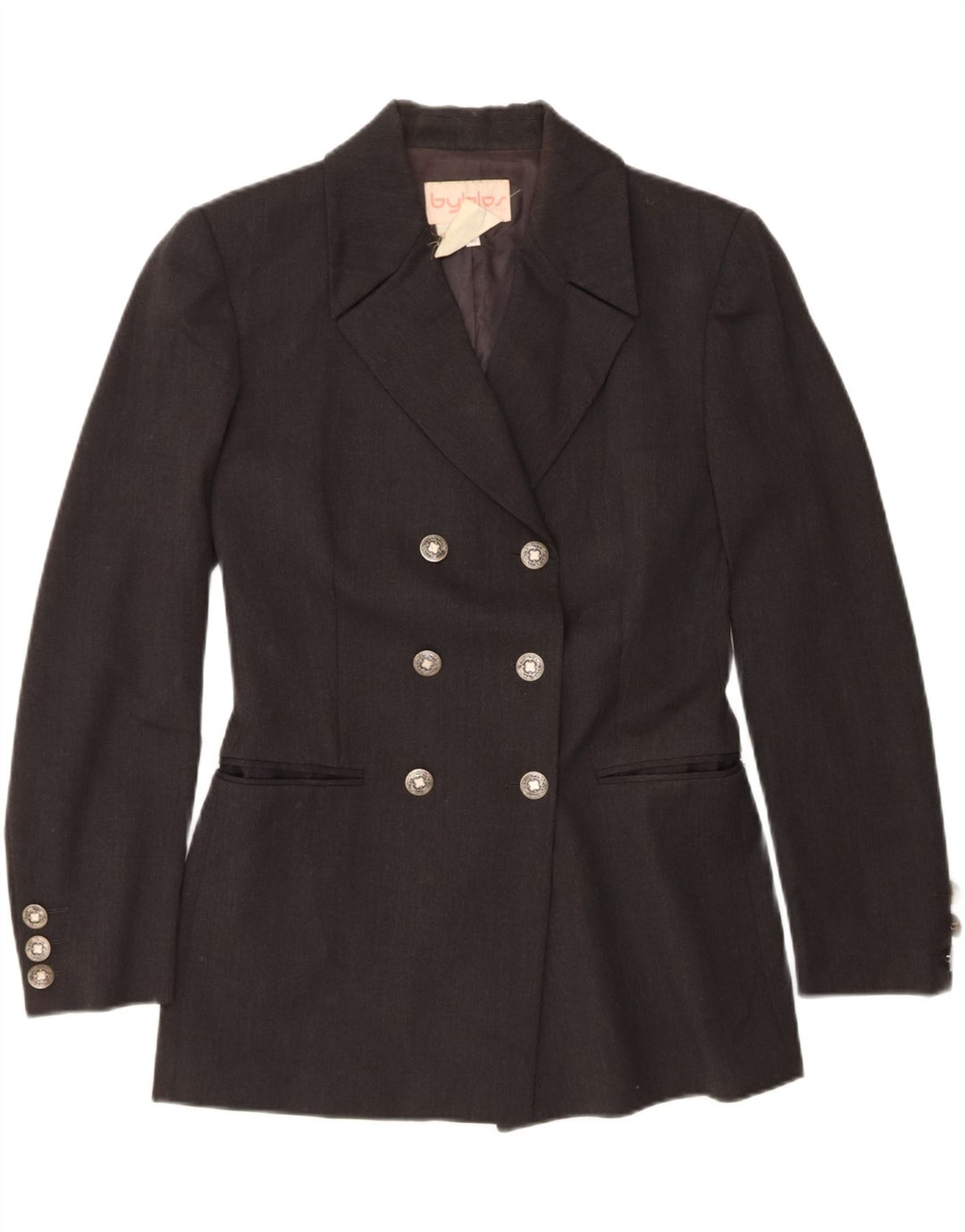 Byblos Veste Blazer Croisée Femme IT 42 Laine Gris Moyen