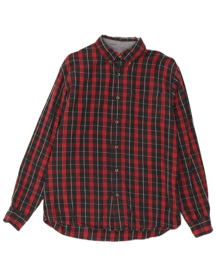 Wrangler Chemise en flanelle pour homme en coton à carreaux rouge moyen