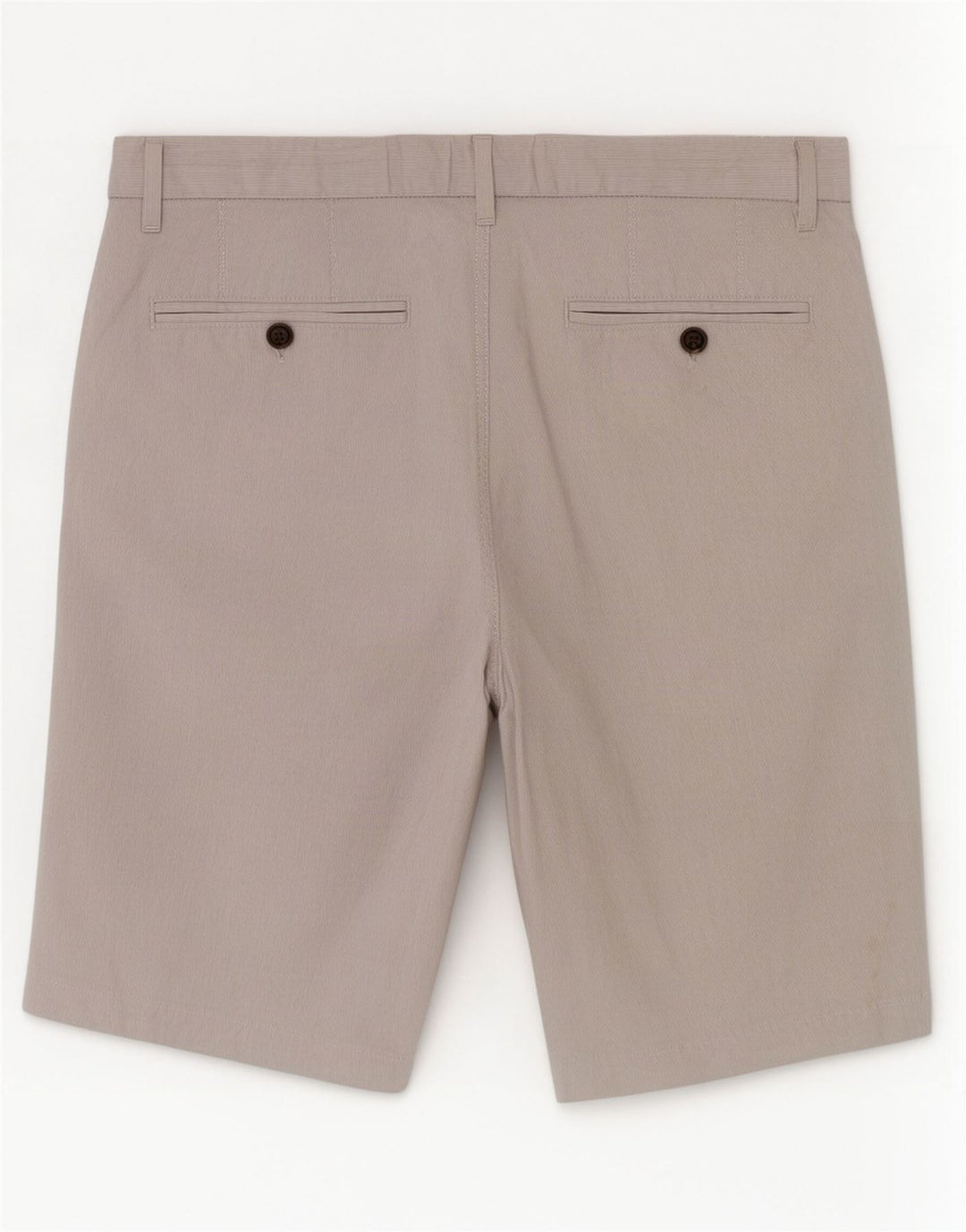 Marks & Spencer Short Chino Homme W32 Coton à Rayures Gris Moyen