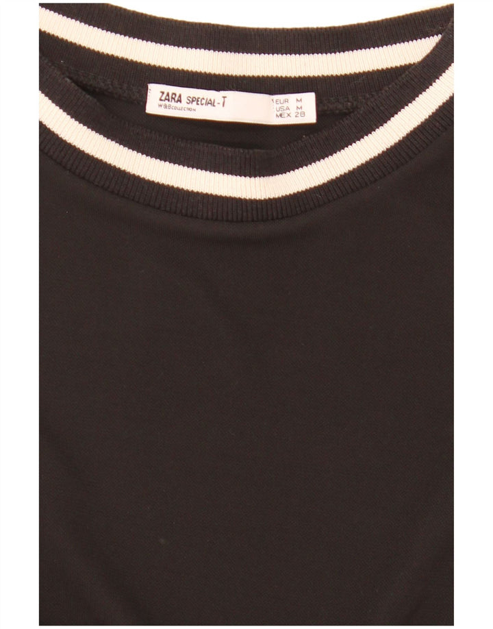 Zara Débardeur Femme UK 14 Medium Noir Colourblock