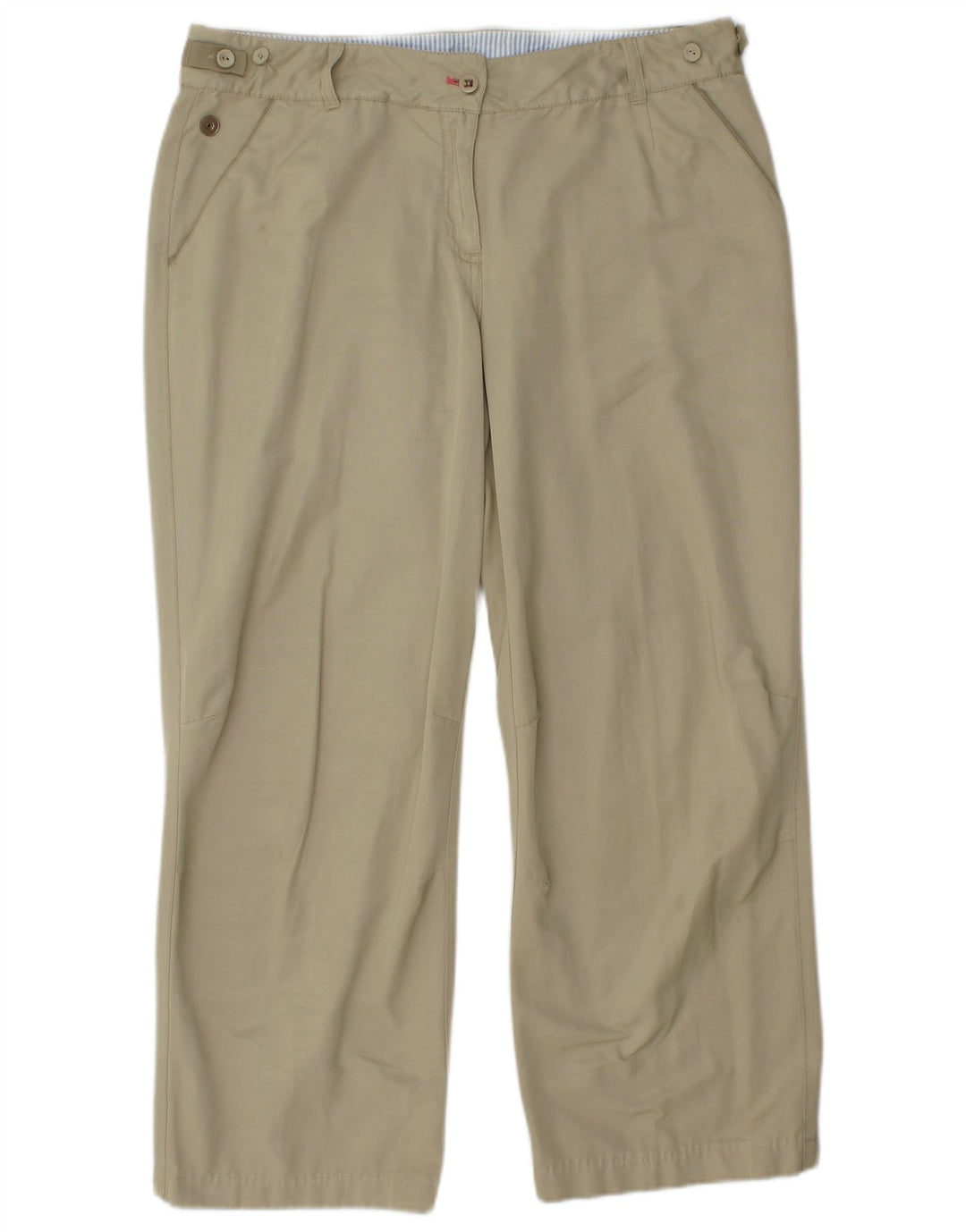 TOMMY HILFIGER Pantalon décontracté droit pour femme EU 42 Large W34 L27 Beige