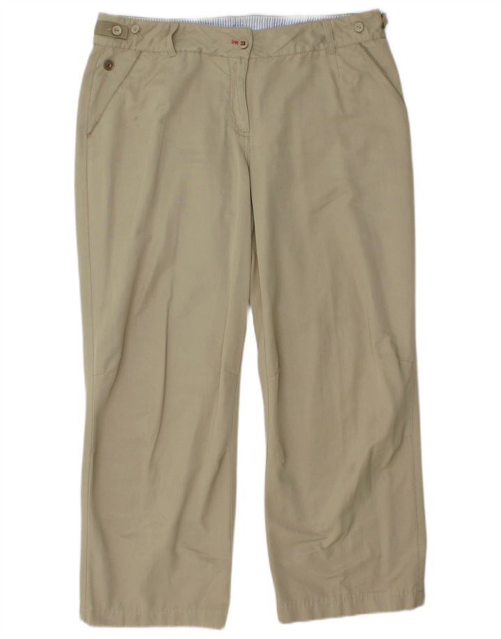 TOMMY HILFIGER Pantalon décontracté droit pour femme EU 42 Large W34 L27 Beige