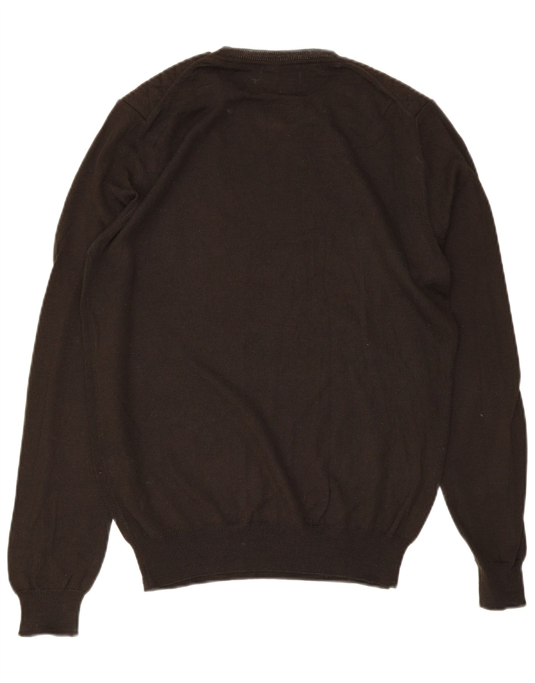 ZARA Pull à col ras du cou pour homme, grand, acrylique marron