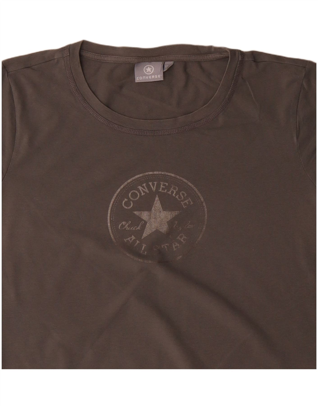 CONVERSE T-shirt graphique pour femme UK 18 XL Gris Coton