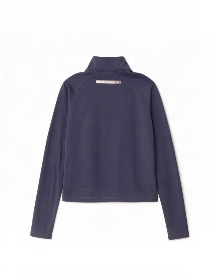 Nike Veste de survêtement courte pour femme UK 12 Bleu marine moyen Polyester