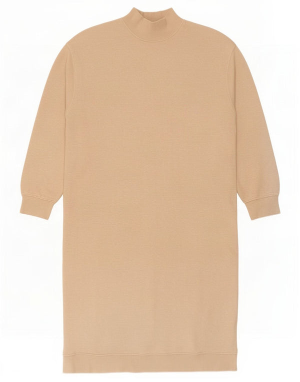 Zara Robe pull surdimensionnée à manches longues pour femme UK 14 Beige moyen